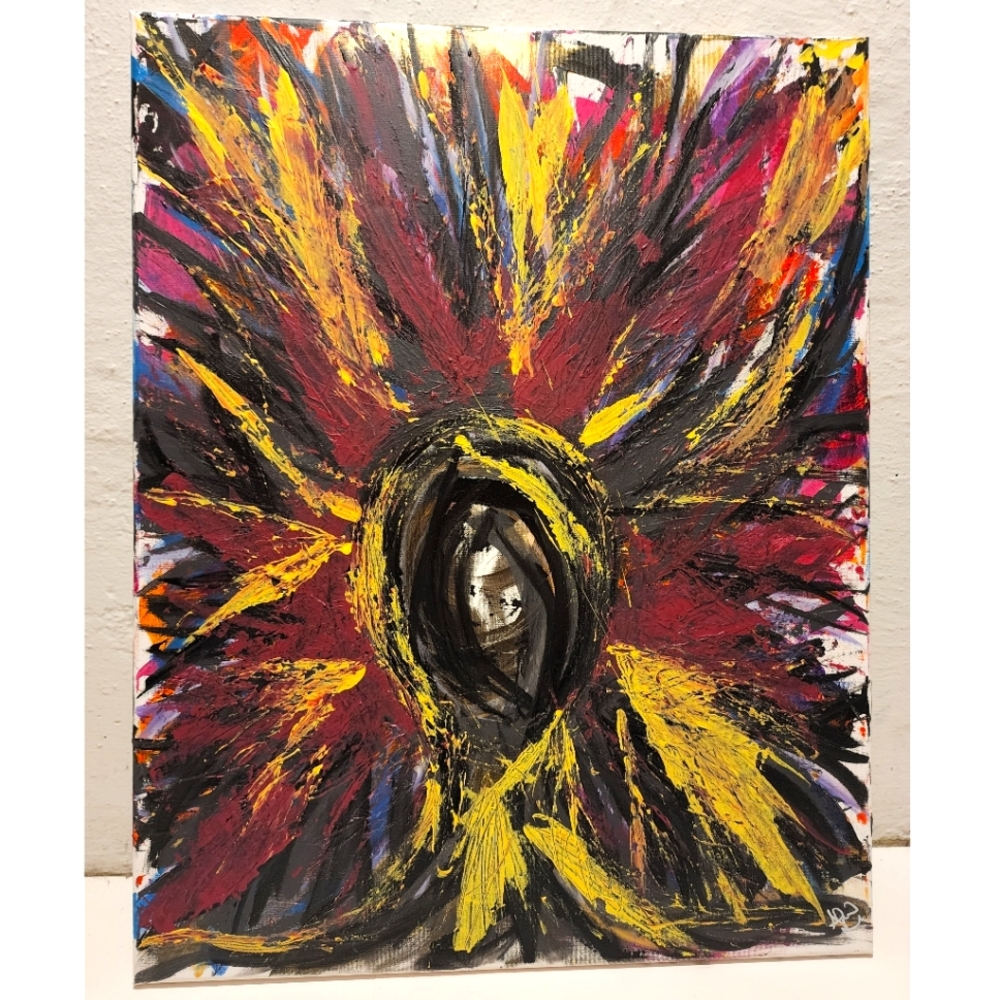 HANDCRAFTED Painting HANDPAINTED Abstract Artwork Stretch Canvas Wall Art Decor - Picture 4 of 17